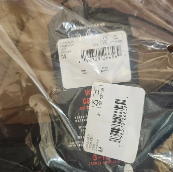 NWT Men's Brown and Black Billabong Prism Vest Sz Med - Picture 4 of 4